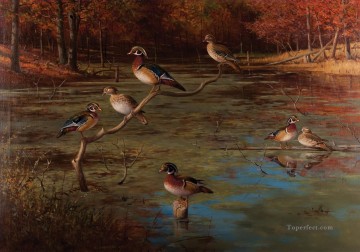 Animal Painting - Pájaros patos de madera de Gromme